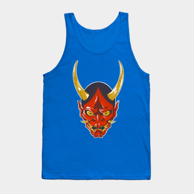 Oni Mask Tank Top by DrawingsFromHell